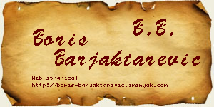 Boris Barjaktarević vizit kartica